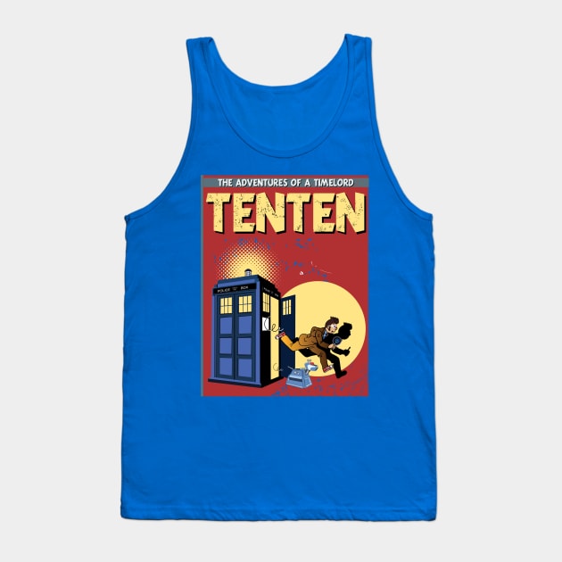 TENTEN THE ADVENTURES OF A TIMELORD VINTAGE COMIC COVER Tank Top by KARMADESIGNER T-SHIRT SHOP